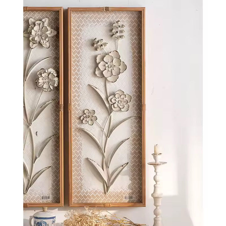 Floral Relief Wall Art Panel Set