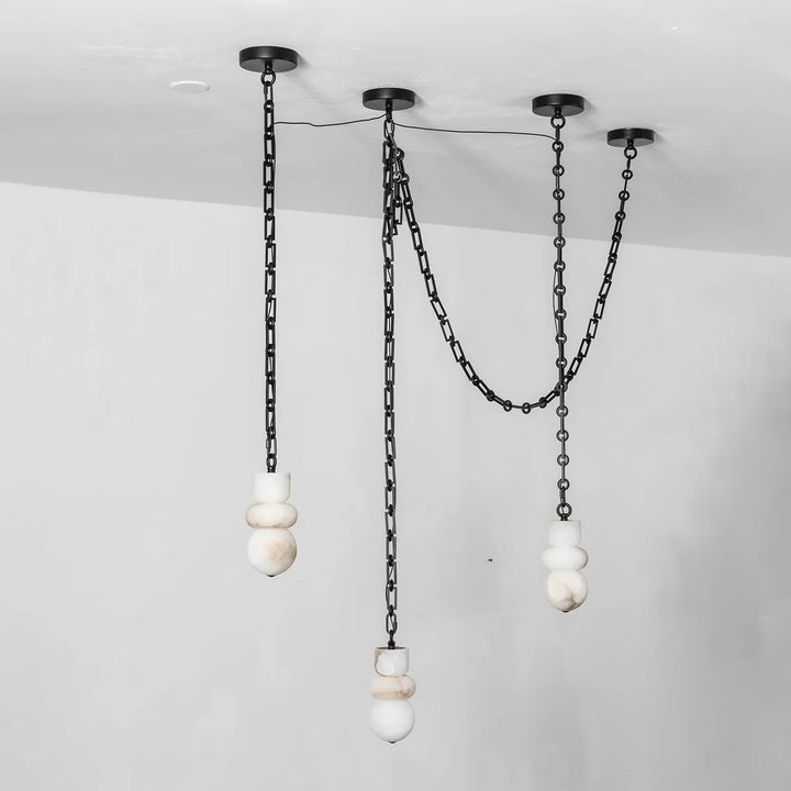 Sculptural Spanish Alabaster Pendant