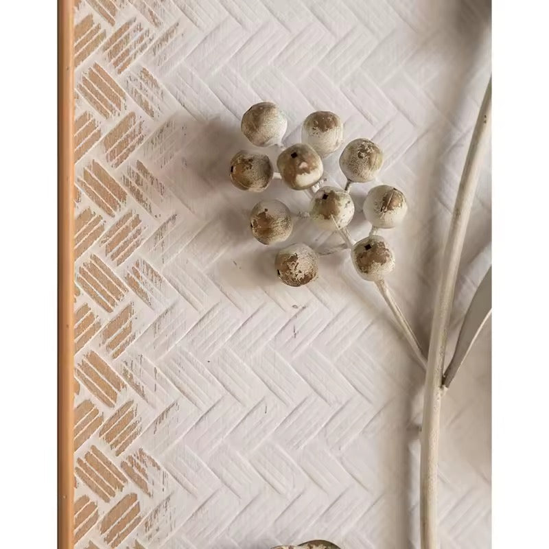 Floral Relief Wall Art Panel Set