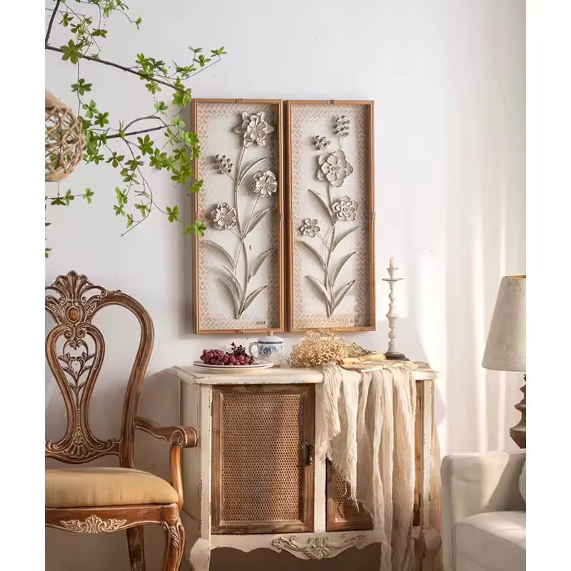 Floral Relief Wall Art Panel Set