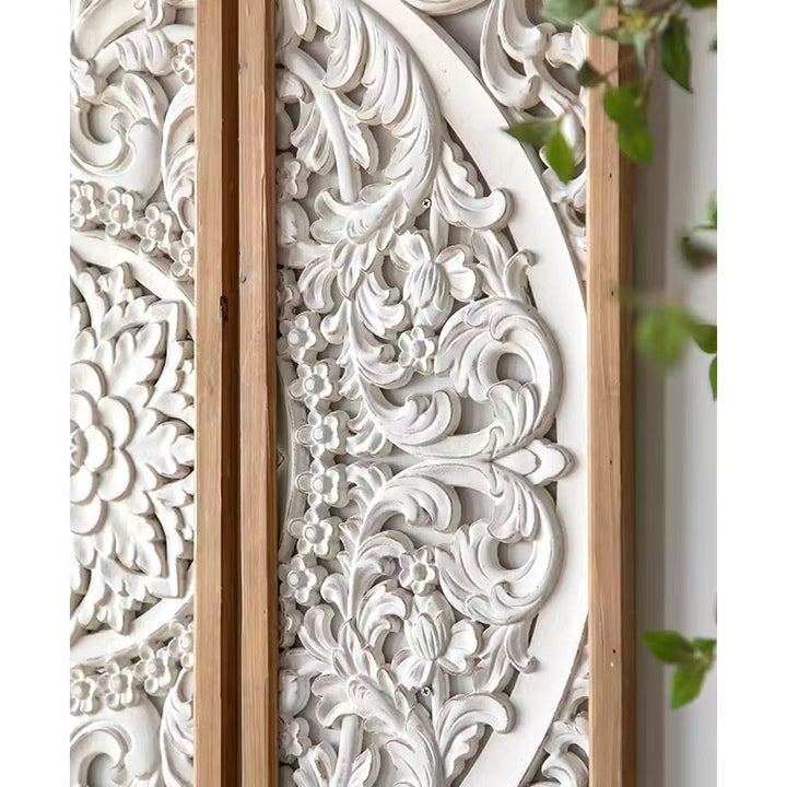 Carved Floral Wall Panel Set