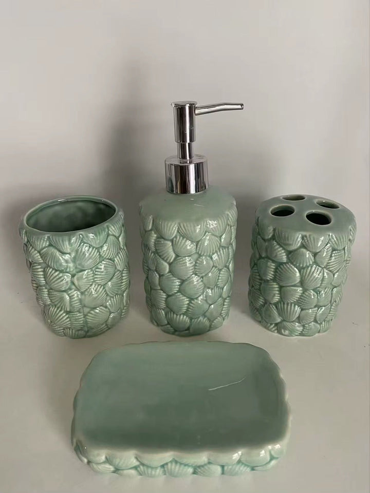 Seashell Bathroom Accessory Set