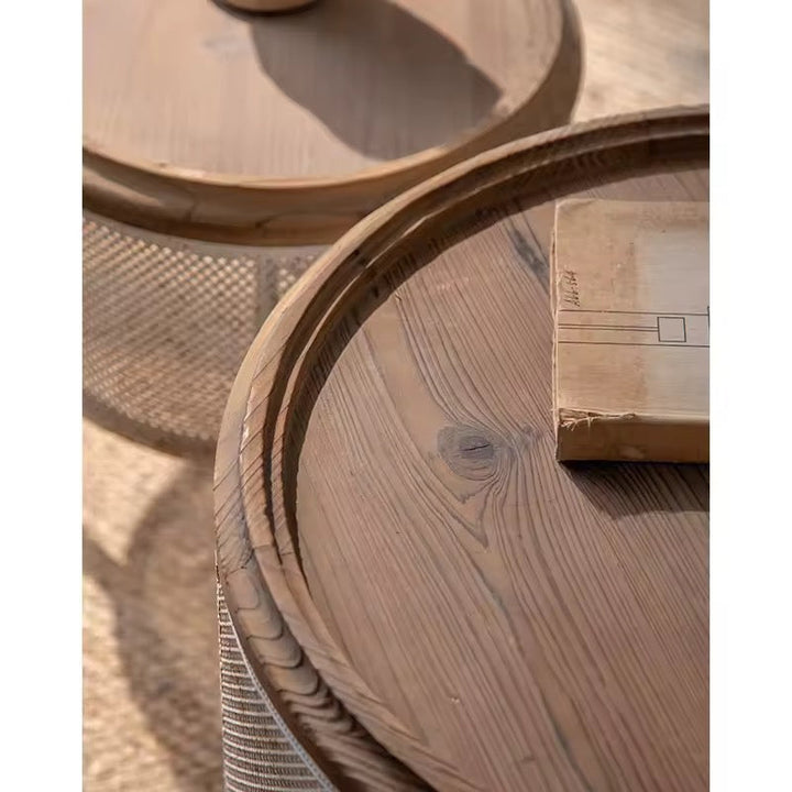 Round Mesh Storage Coffee Tables