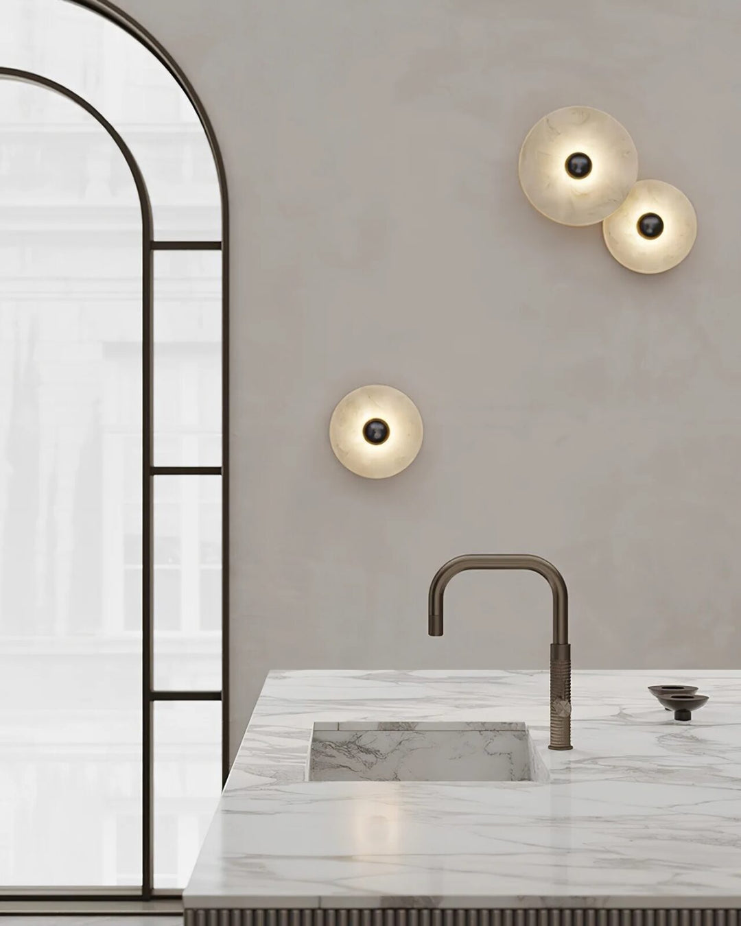 Alabaster Flush Ceiling Light