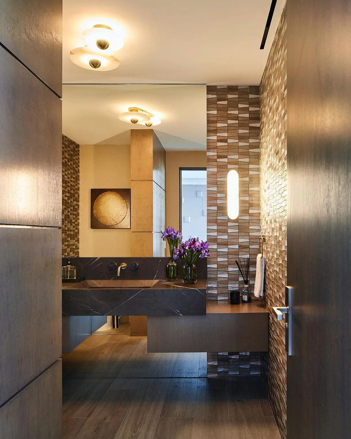 Alabaster Flush Ceiling Light