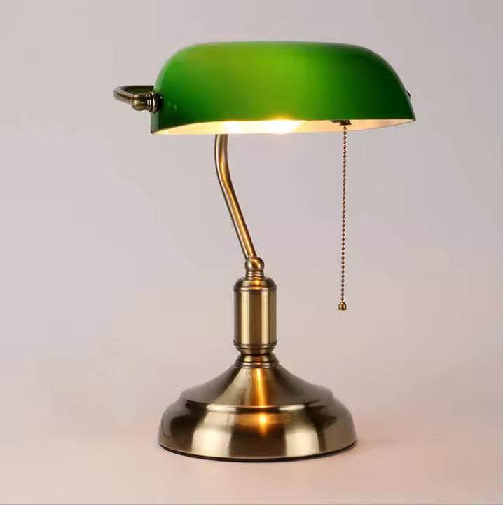 Heritage - Classic Brass Banker Table Lamp