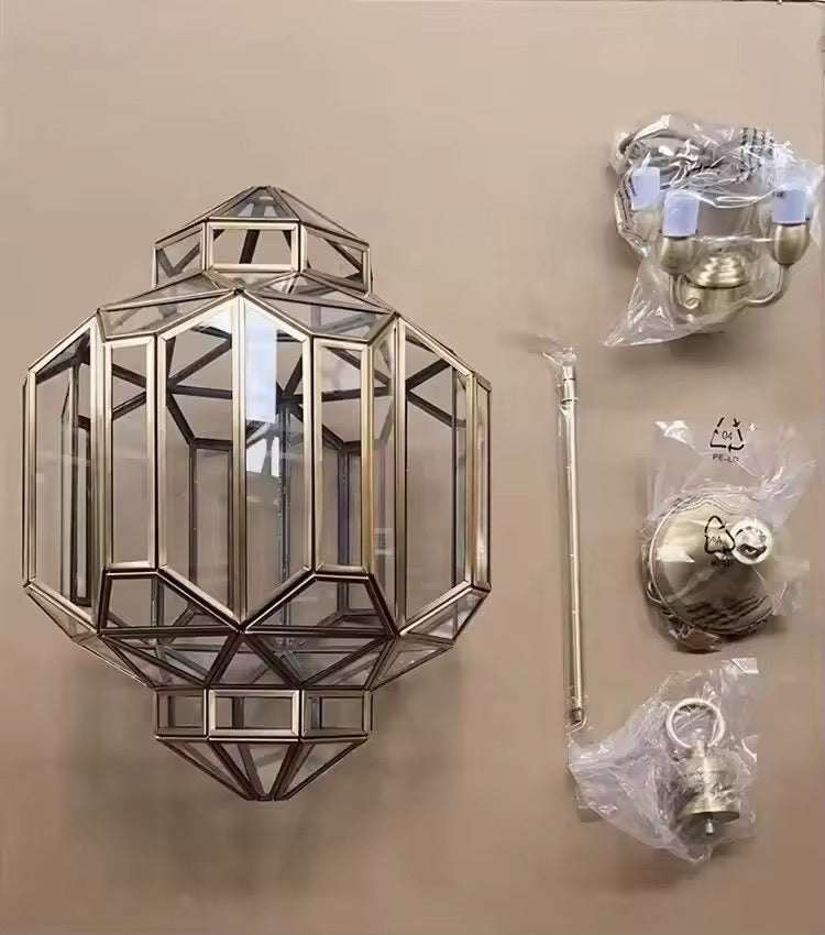 Prismora - Geometric Lantern Chandelier
