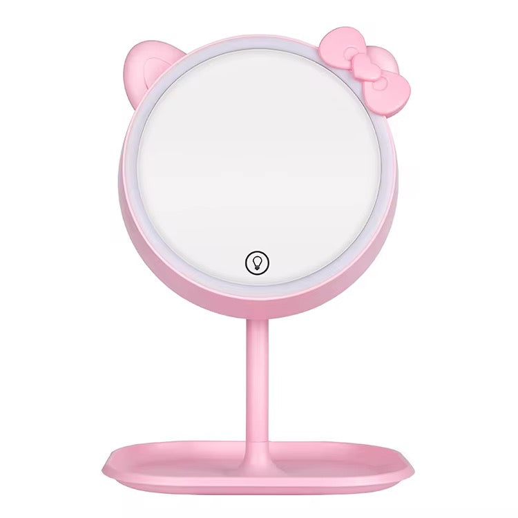 Pink LED Vanity Makeup Mirror with Touch Control