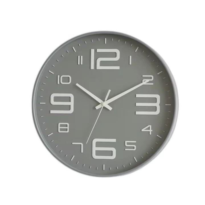 Grayo - Modern Wall Clock in grey beige and olive green