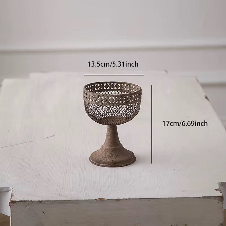 Set of 3 Vintage Pedestal Metal Planters