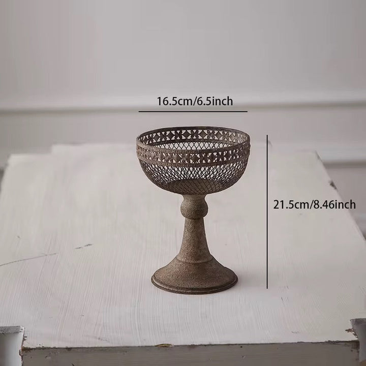 Set of 3 Vintage Pedestal Metal Planters