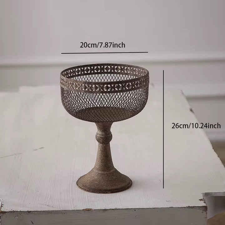 Set of 3 Vintage Pedestal Metal Planters