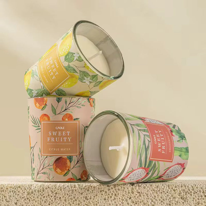 Sweet Fruity Scented Candle Set – Fresh Lemon