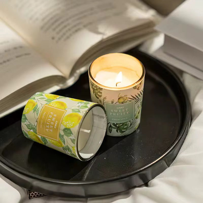 Sweet Fruity Scented Candle Set – Fresh Lemon
