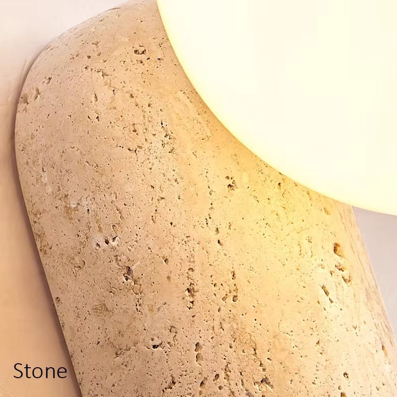 Modern Aged Brass Wall Sconce with Opal Globe