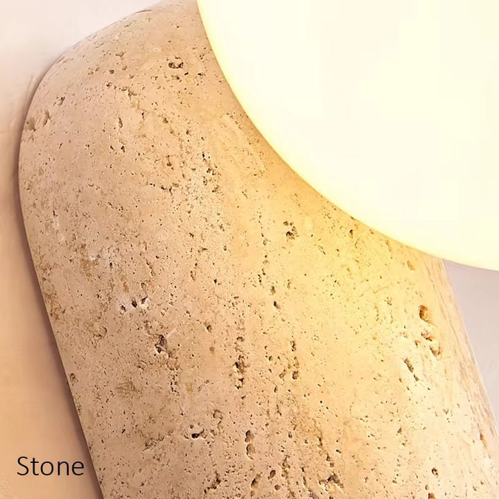 Modern Aged Brass Wall Sconce with Opal Globe
