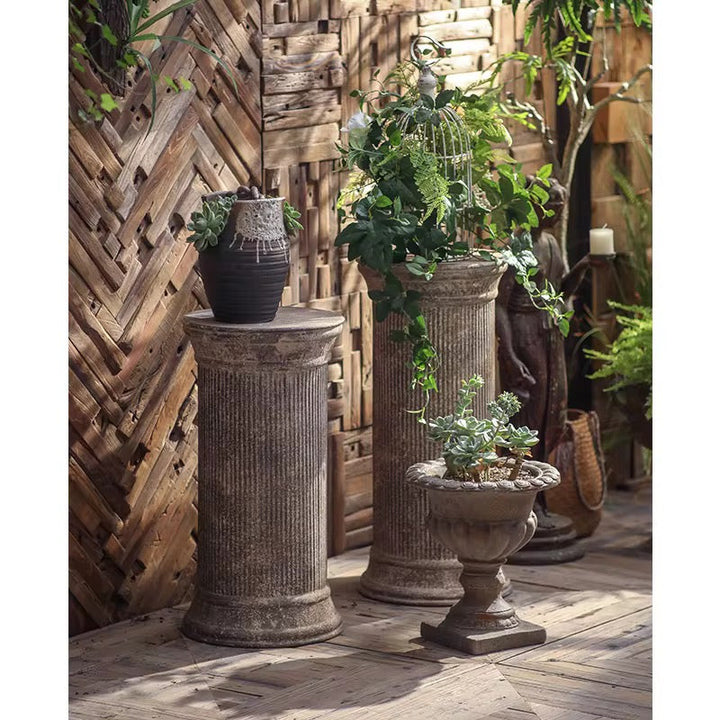 Set of Rustic Decorative Pedestal Columns