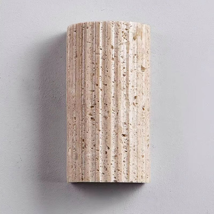 Modern Beige Textured Cylindrical Wall Sconce