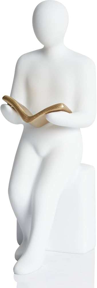 Modern Abstract Thinking Man Sculpture set of 2