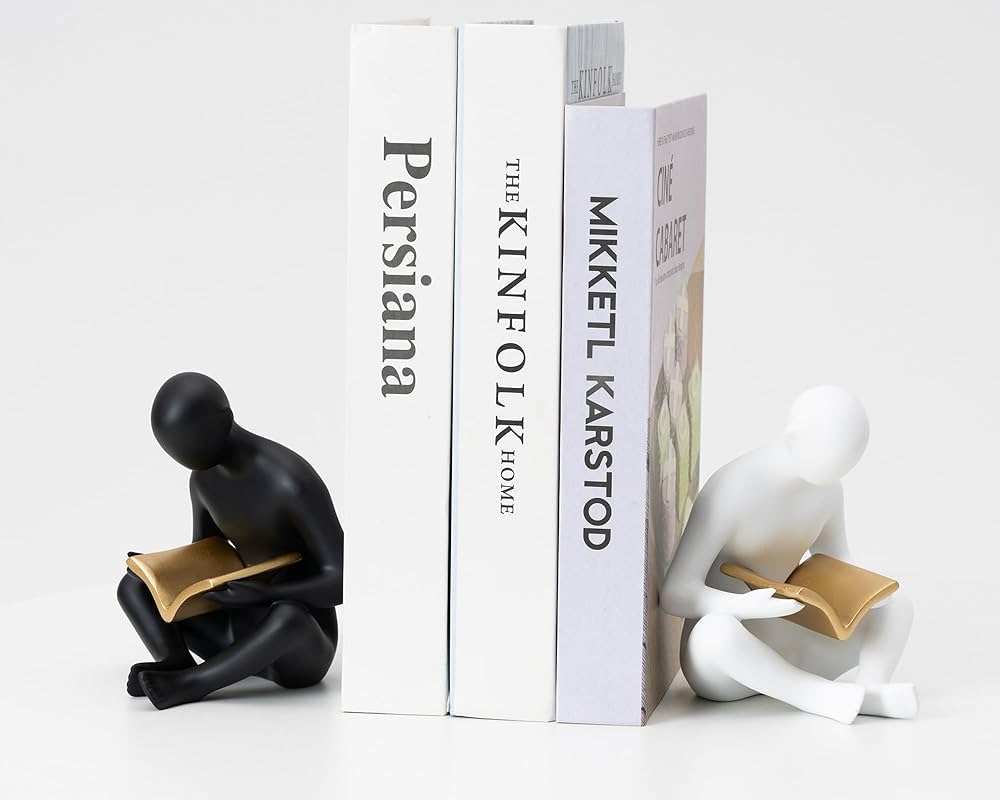 Modern Abstract Thinking Man Sculpture set of 2