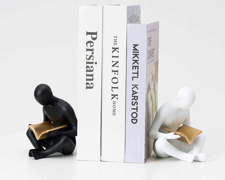 Modern Abstract Thinking Man Sculpture set of 2