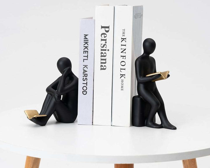 Modern Abstract Thinking Man Sculpture set of 2