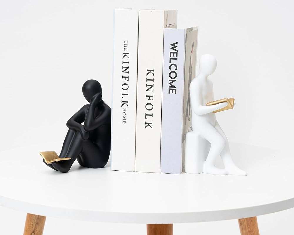 Modern Abstract Thinking Man Sculpture set of 2