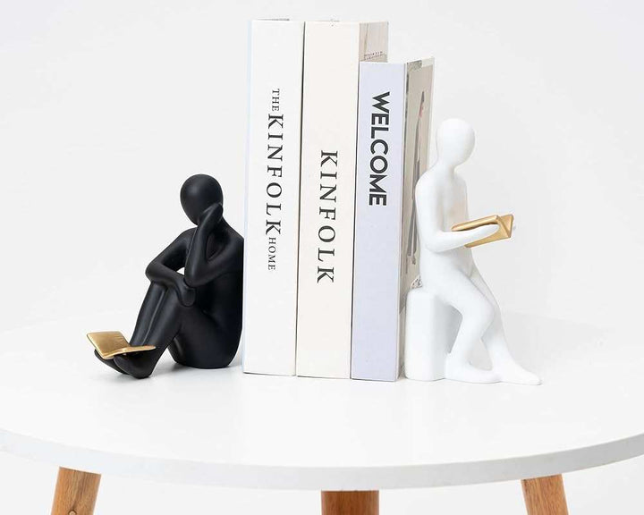 Modern Abstract Thinking Man Sculpture set of 2