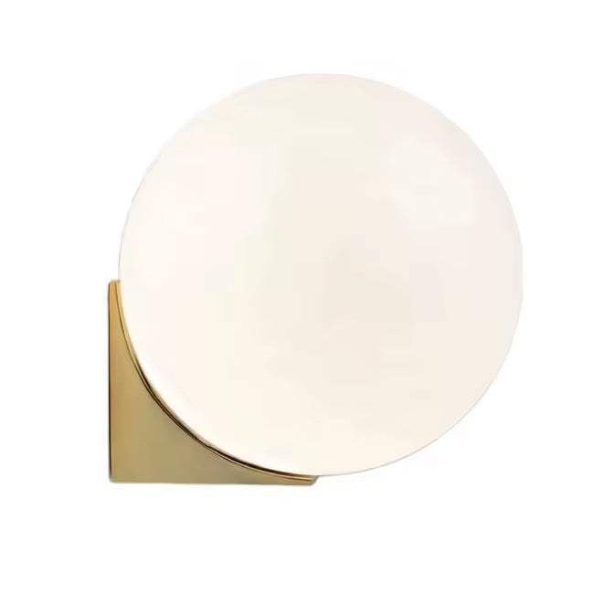 Modern Brass or Black Globe Wall Light