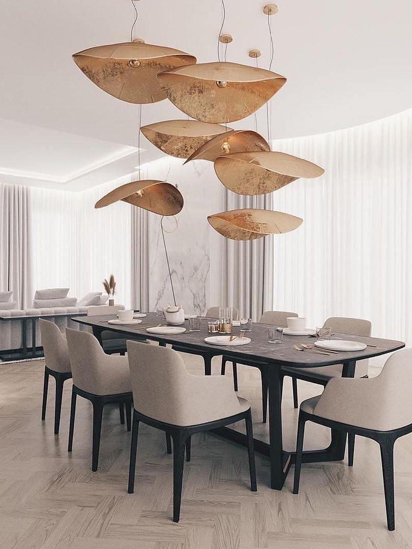 Artistic Gold Pendant Light