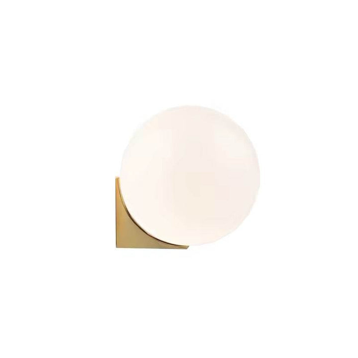 Modern Brass or Black Globe Wall Light