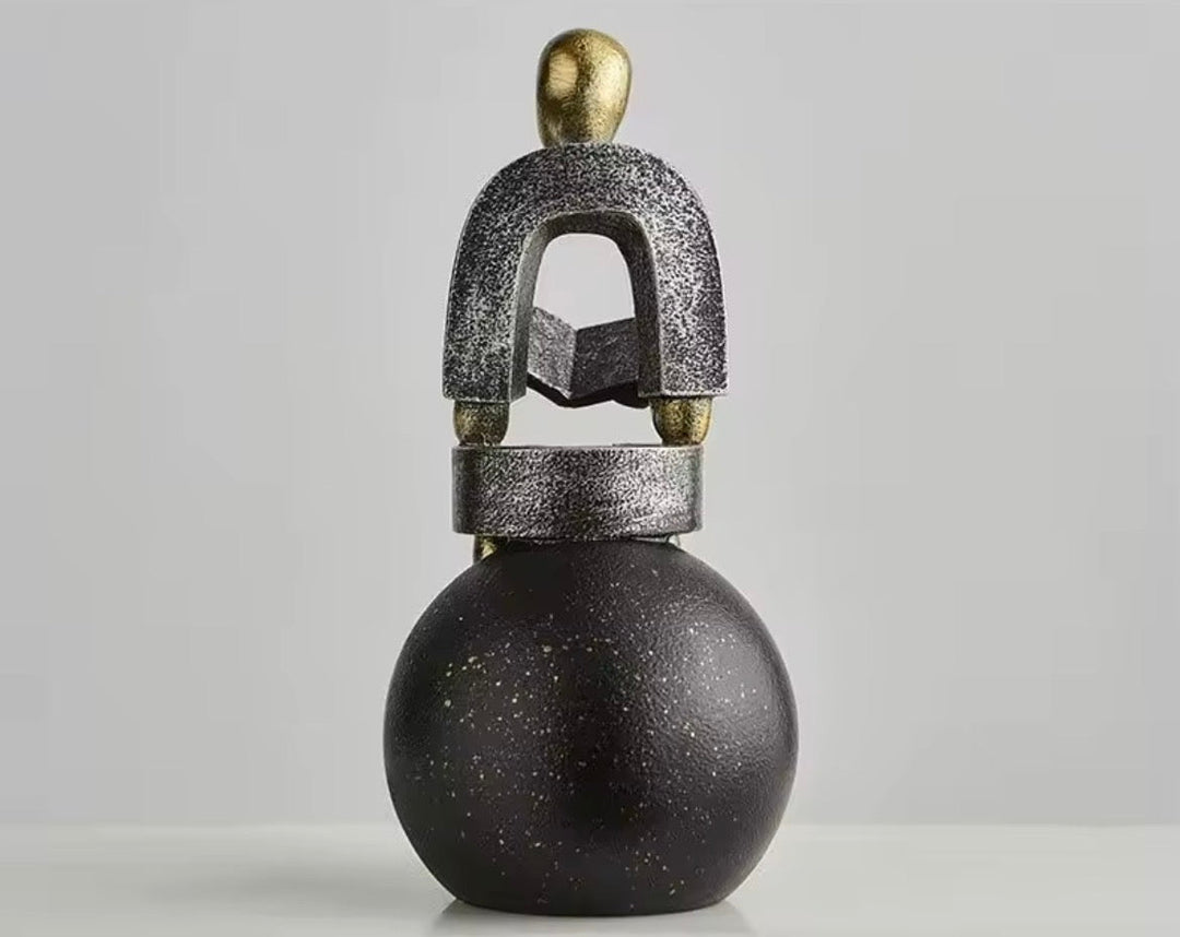 Modern Thinker Reading Figurine