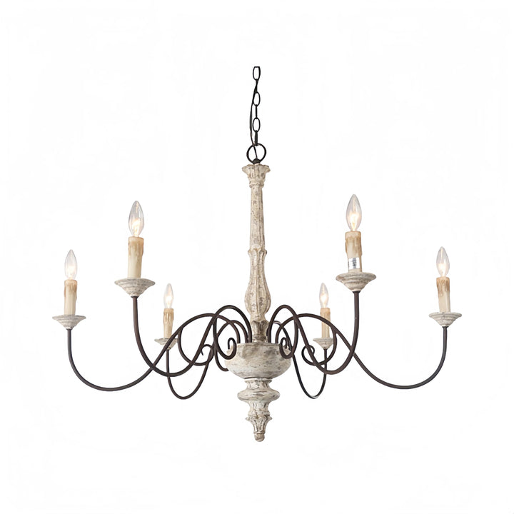 Vintage Rustic Chandelier with 6 Lights