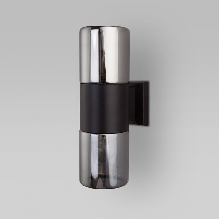 Dual Smoked Glass Wall Light