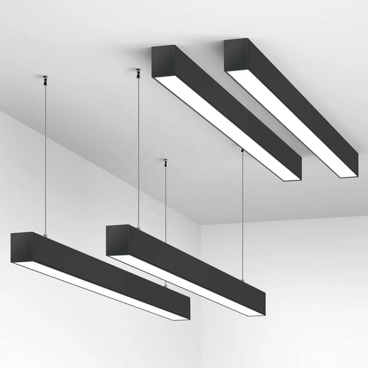 Modern LED Linear Ceiling Light with Sleek Black Finish