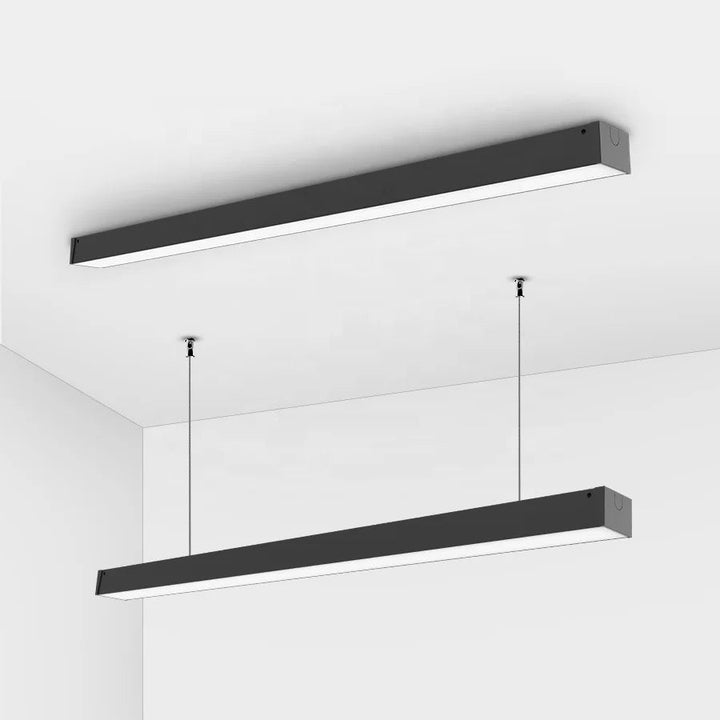 Modern LED Linear Ceiling Light with Sleek Black Finish