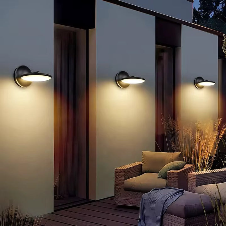 Round LED Outdoor Wall Light