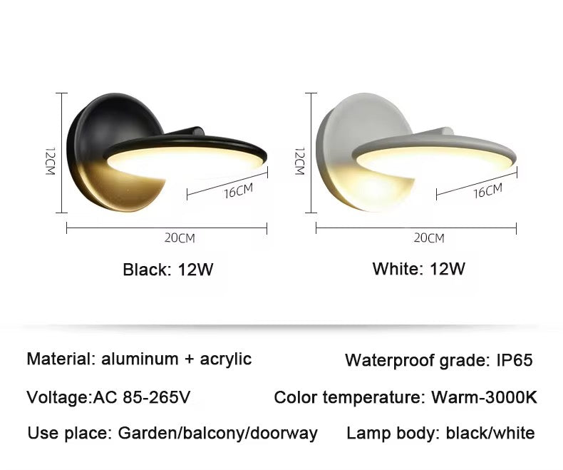 Round LED Outdoor Wall Light