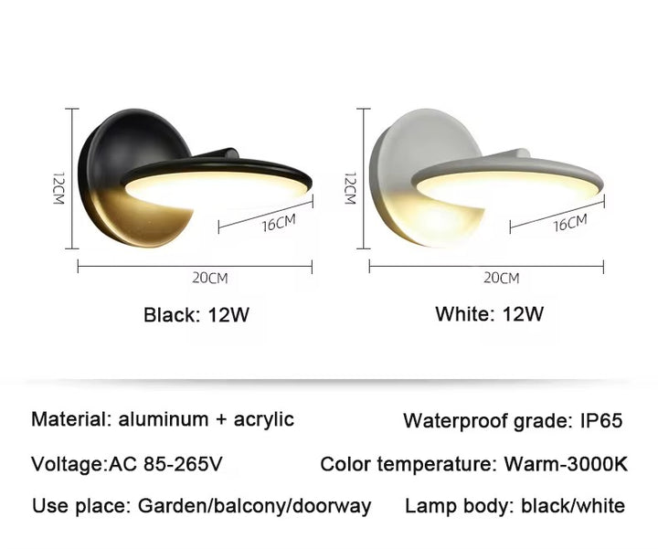 Round LED Outdoor Wall Light