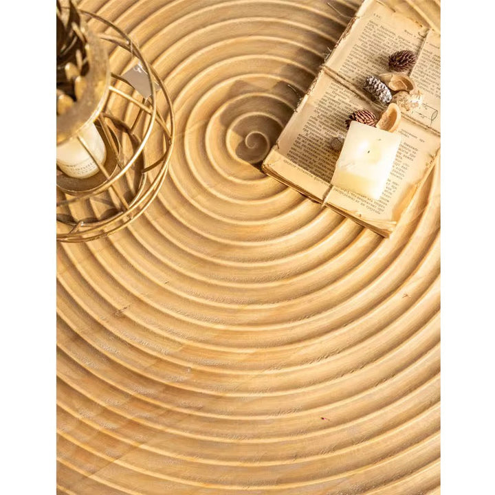 Round Wood & Metal Coffee Tables