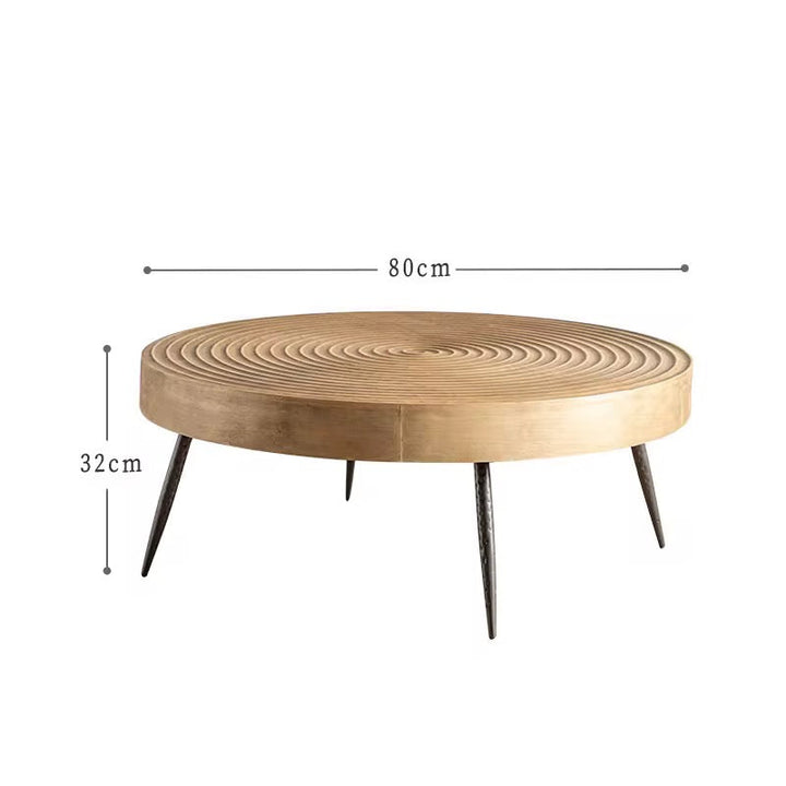 Round Wood & Metal Coffee Tables