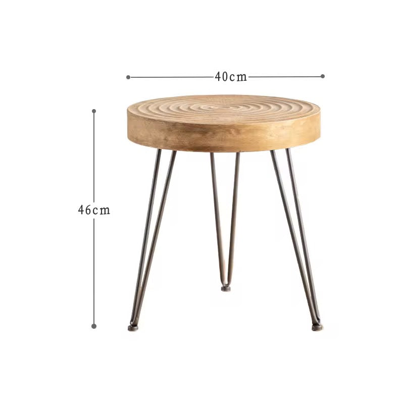 Round Wood & Metal Coffee Tables