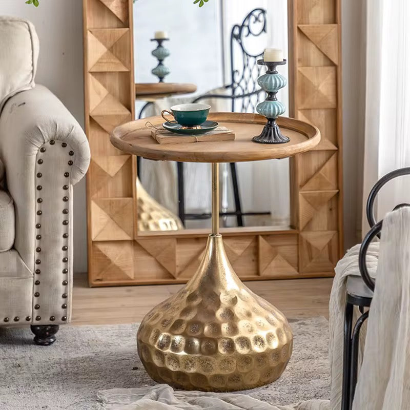 Gold Base Accent Table