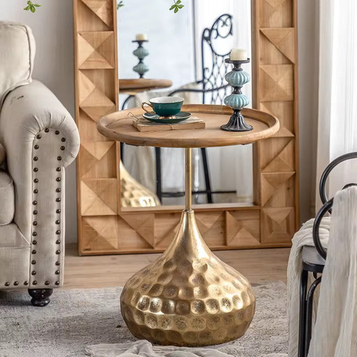 Gold Base Accent Table