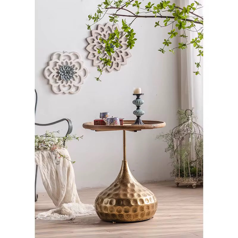 Gold Base Accent Table