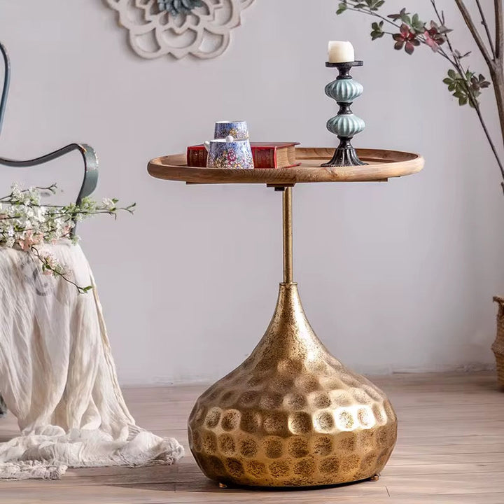 Gold Base Accent Table