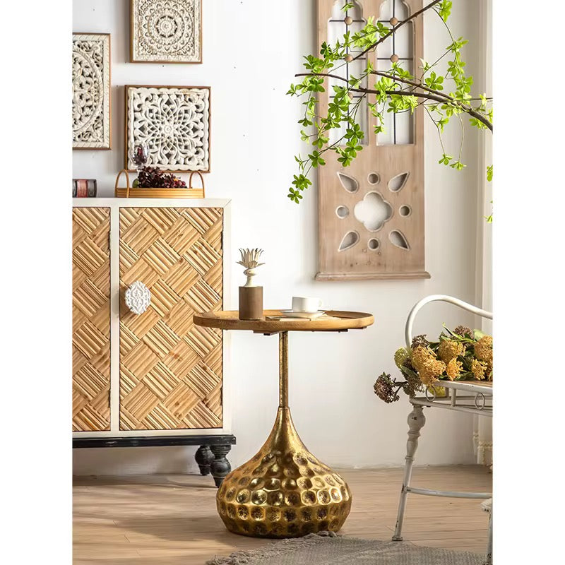 Gold Base Accent Table