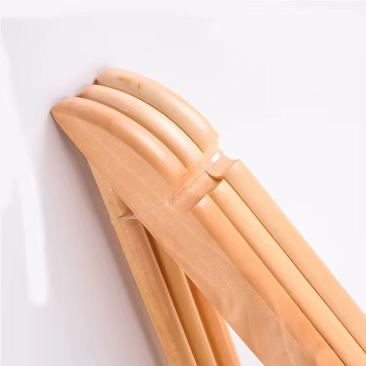 Natural Wooden Clothes Hangers Set of 3