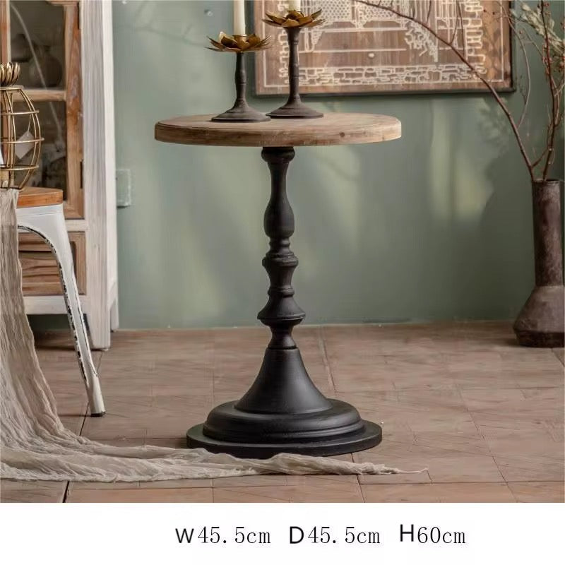 Black & white Pedestal Wooden Table