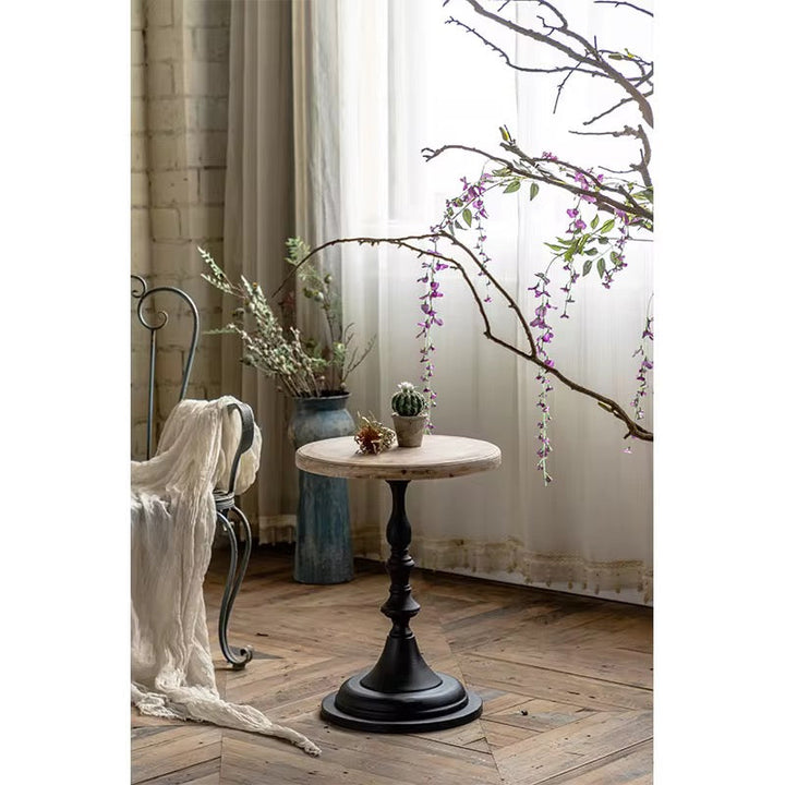 Black & white Pedestal Wooden Table